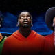 Keke Palmer, Daniel Kaluuya, and Steven Yeun in a promotional poster for Jordan Peele's Nope.